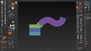 ZBrush TIP  A TriPart Curve Brush from a Flat Mesh [upl. by Enorahs]