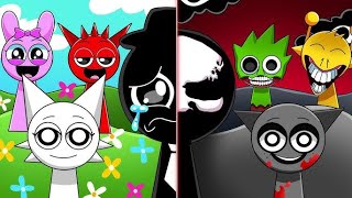 Incredibox Sprunki  BLACKS SAD ORIGIN STORY  Run Away Song Memes [upl. by Manus837]