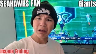 Seahawks Fan Reacts to loss vs Giants Blocked Field Goal NFL Week 5 [upl. by Eylloh]