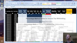 2013 Payroll in Excel Calculate Federal Withholding Using IF Formula [upl. by Jinny]