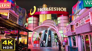 4K HDR Horseshoe Las Vegas Walking Tour  January 2024 [upl. by Phylys]