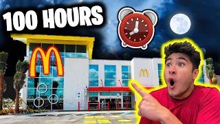 100 HOUR OVERNIGHT CHALLENGE in THE WORLDS BIGGEST MCDONALDS [upl. by Ellenar520]