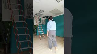 Noble telescopic stairs loft telescopic stairs multifunctional folding ladder invisible stair [upl. by Salkin]