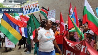 Affaire Chagos Les manifestants chantent « Peros Vert » dans lunité [upl. by Janet]