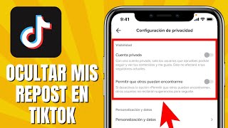 Cómo OCULTAR Mis REPOST En TIKTOK [upl. by Modla]