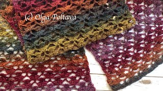 How to Crochet Lacy Scarf Hobbii Universe Yarn Crochet Video Tutorial [upl. by Olympie774]