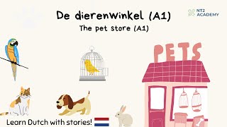 De dierenwinkel A1  Learn Dutch with Stories nt2 leernederlands learndutch [upl. by Kiley]