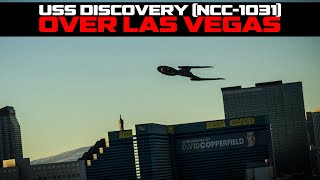 The USS Discovery NCC1031 was captured flying over Las Vegas today [upl. by Stilwell]