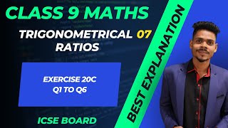 Trigonometrical Ratioclass 9 maths ex20C q1 to q6RS AGARWALICSE [upl. by Jelene]