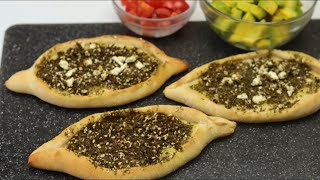 Boat Pizzaâ”‚Lebanese Pizzaâ”‚Zaatar Flatbreadâ”‚Zaatar Manakishâ”‚Arabic Pizzaâ”‚Pizza Recipeâ”‚Pizza â”‚Iftar [upl. by Anpas]