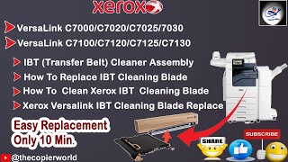 How To Replace The Transfer Belt Assembly On Xerox Versa Link C7020C7025C7030C7120C7125C7130 [upl. by Nawd610]