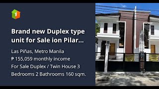 Brand new Duplex type unit for Sale ion Pilar Village Almanza Las Pinas City [upl. by Namzzaj534]