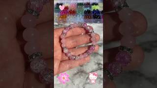 Pink bracelet  glass bead bracelet bracelet beads preppy shorts viral [upl. by Rora357]