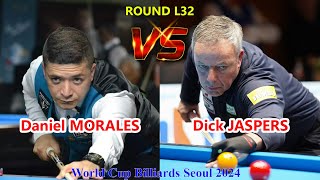 Dick JASPERS vs Daniel MORALES  L32  World Cup Billiards 3 Cushion Seoul 2024 [upl. by Westney79]