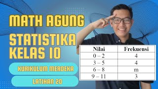 Perhatikan tabel berikut Jika data pada tabel di atas memiliki x̌  565 maka nilai m [upl. by Thorman58]