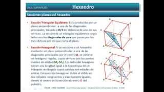 Poliedros regulares Hexaedro Secciones características [upl. by Aila]