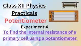 Potentiometer experiment class 12To find the internal resistance of a cell using a potentiometer [upl. by Drummond]