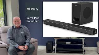 60 Second Tech Talk Majority Sierra Plus Dolby Atmos Soundbar with Subwoofer [upl. by Athena349]