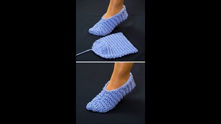 Very easy crochet slippers Tutorial For beginners Miarti🧶 [upl. by Alatea]