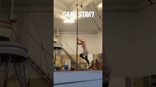 Crazy Aerial Walking  Aerial Pole tricks calisthenics fitness acrobatics shorts challenge [upl. by Kucik697]