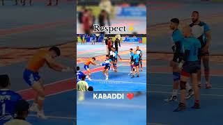 Respect🫂 Kabaddi ❤️ kabaddi kabbadi vivoprokabaddi viralvideo [upl. by Philly]