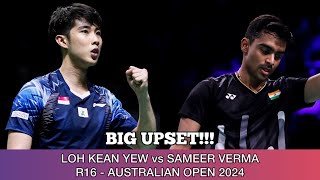 Loh Kean Yew vs Sameer Verma  Badminton Australian Open 2024 [upl. by Aleuname]