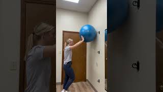 Swiss ball shoulder flexion on wall [upl. by Jillene]