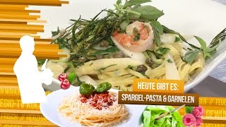 SpargelPasta amp Garnelen zubereiten  Feuerlein kocht wertvoll  Regio TV Bodensee [upl. by Ahsiaa]