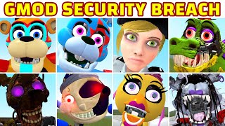 FNAF Security Breach in Gmod  All Jumpscares Bonus Characters [upl. by Niall]