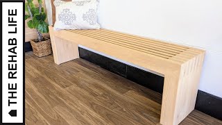 The 60 Scandinavian Bench  Super Easy DIY Project [upl. by Donall]