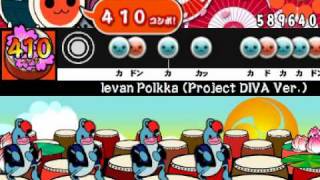 太鼓さん次郎 Ievan Polkka Project DIVA Ver おに [upl. by Fabron]