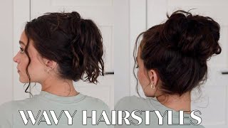 Go to easy hairstyles for WAVY hair cute amp heatless [upl. by Dubois]