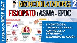 CORRELACIÓN Farmacología y Fisiopatología ASMA EPOC MECANISMOS DE ACCIÓN FARMACOLÓGICA ESQUEMA 2 [upl. by Greenes656]