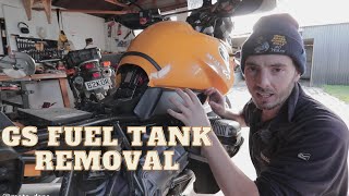 Bmw R1150gs  Fuel Tank Removal [upl. by Adall174]