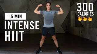 15 Min Intense HIIT Workout For Fat Burn amp Cardio No Equipment No Repeats [upl. by Ben]