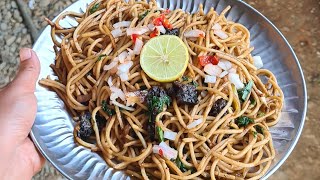 Spicy Dry Meat Noodles  लोकल सिकुटी चाउमिन  K lets eat shorts [upl. by Nainatrad926]