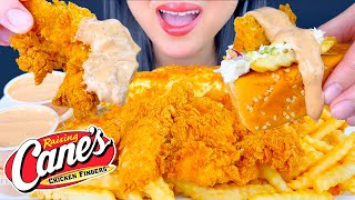 ASMR RAISING CANES FRIED CHICKEN TENDERS [upl. by Hoi]