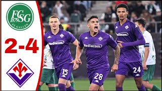 St Gallen vs Fiorentina 24 All Goals ResultsHighlights Robin Gosens Goal Jonathan Ikone Goals [upl. by Neddie296]