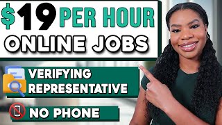 📵 No Phone Calls 19hr Verifying Representative Work From Home Job [upl. by Hareemas]