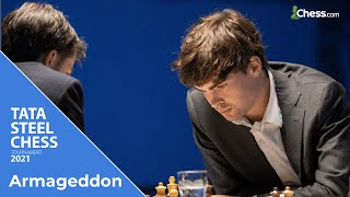 Armageddon Tiebreak  Tata Steel Chess 2021 [upl. by Arlyne950]