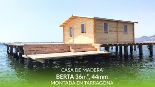 Casa de madera BERTA 36m² 44mm montada en TARRAGONA [upl. by Otineb995]