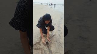 Making Sand Castle on Juhu Beach 🏰✨ Mumbai Beach Fun  Juhu Chowpatty Mumbai shorts mumbai viral [upl. by Edmee]