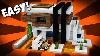 Minecraft How to Make a Futuristic Modern House  Tutorial  Mini Mansion 2017 [upl. by Tibbs]