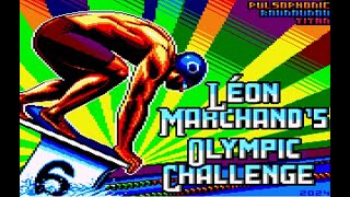 Léon Marchands Olympic Challenge  Amstrad CPC  Short gameplay [upl. by Eserehc]