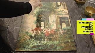 How to Varnish an Oil Painting for beginners Damar Varnish [upl. by Goggin]