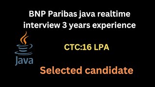 BNP Paribas java realtime interview 3 years experience [upl. by Ail]