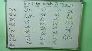 Two Letter Words in Telugu [upl. by Anecusa]