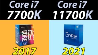 i77700K Vs i711700K  How Much Performance Difference [upl. by Saihtam]