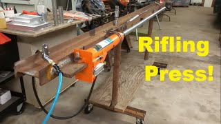 Button Rifling Press  Home Built [upl. by Rhys]