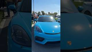 Manthey Racing Porsche GT4 Miami Blue automobile carshow rich racing car drift cartok [upl. by Ennylhsa]